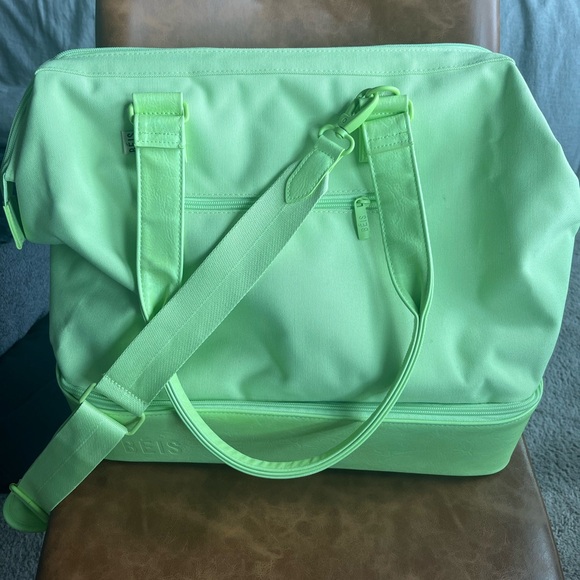 BEIS Handbags - BEIS Mini Weekender - Bright Green Limited Edition color